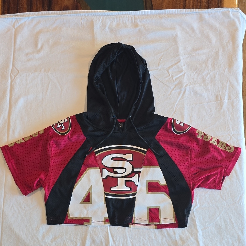 Official NFL San Francisco 49ers Womans Crop Top Jersey